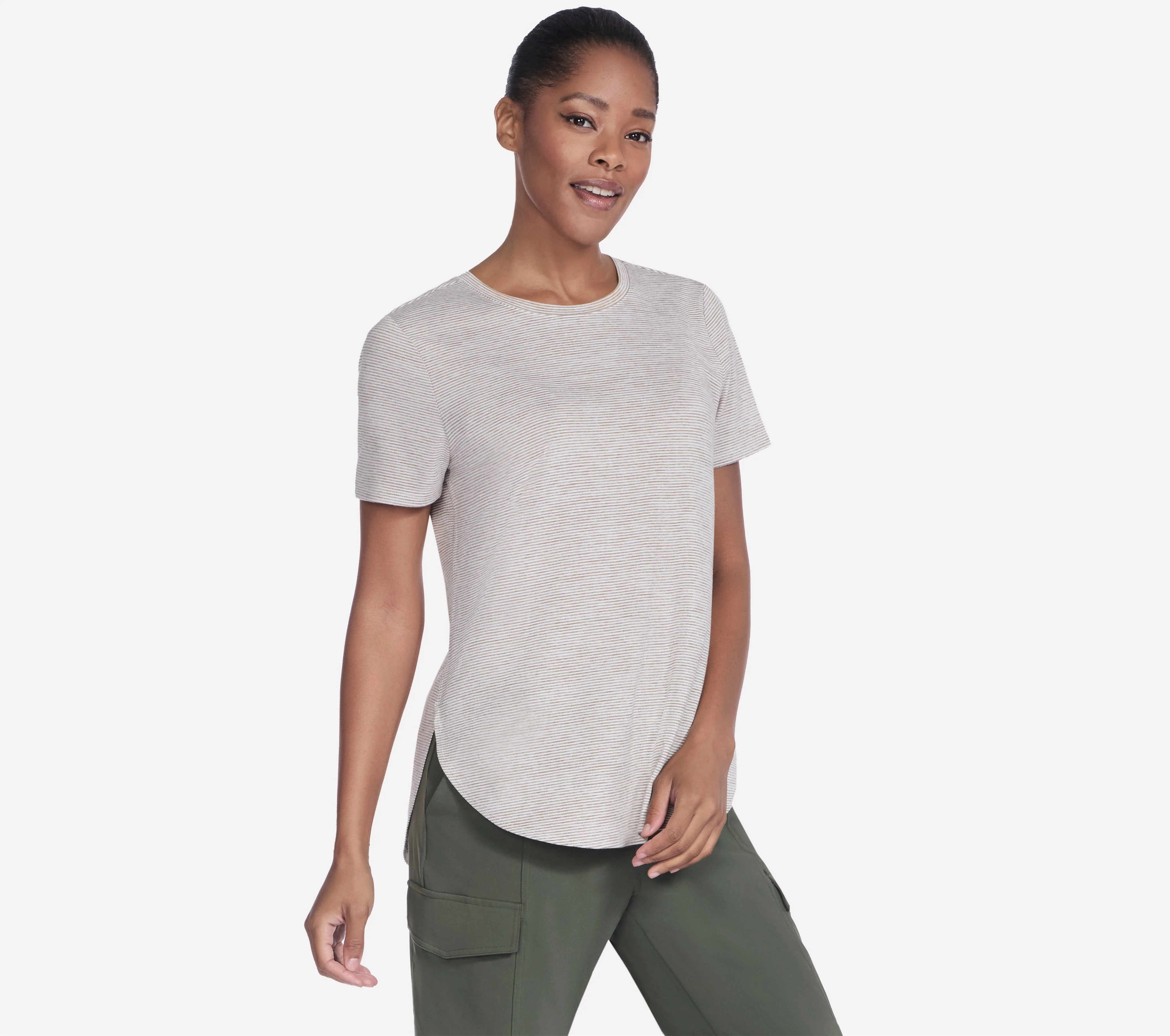 TS232 - GO DRI SWIFT STRIPE TUNIC TEE - Image 2